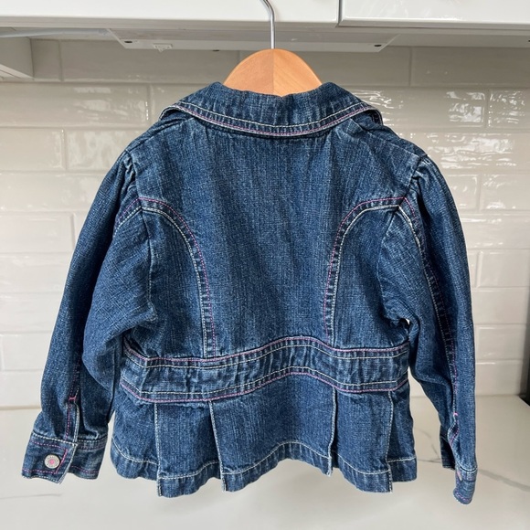 U.S. Polo Assn. Denim Jean Jacket w Bows Cheetah Print Accents 2T Girls - Picture 3 of 6